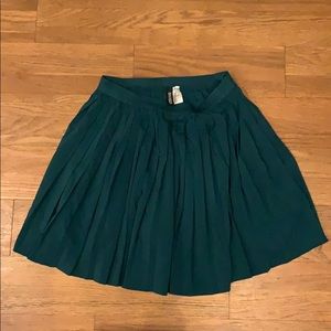 Emerald green circle skirt